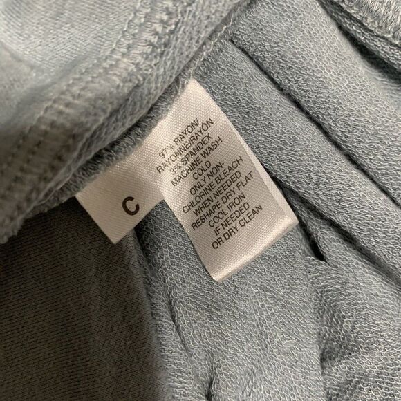 lou grey womens solid light blue tunic Round Neck tank top xs - Picture 4 of 4